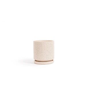 MOMMA POTS Gemstone Cylinder Pot with Water Saucer 4.5"